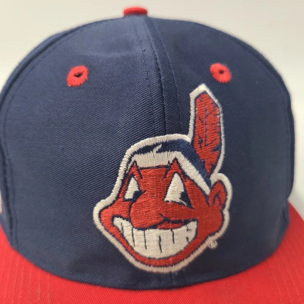 Vintage Cleveland Indians Hat Snapback Logo 7‎ Chief Wahoo 1994 Inaugural Season